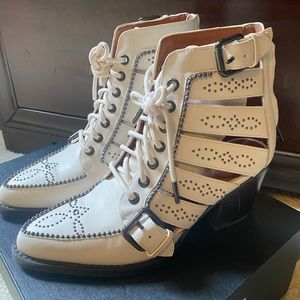 Coach Paisley Leather Booties